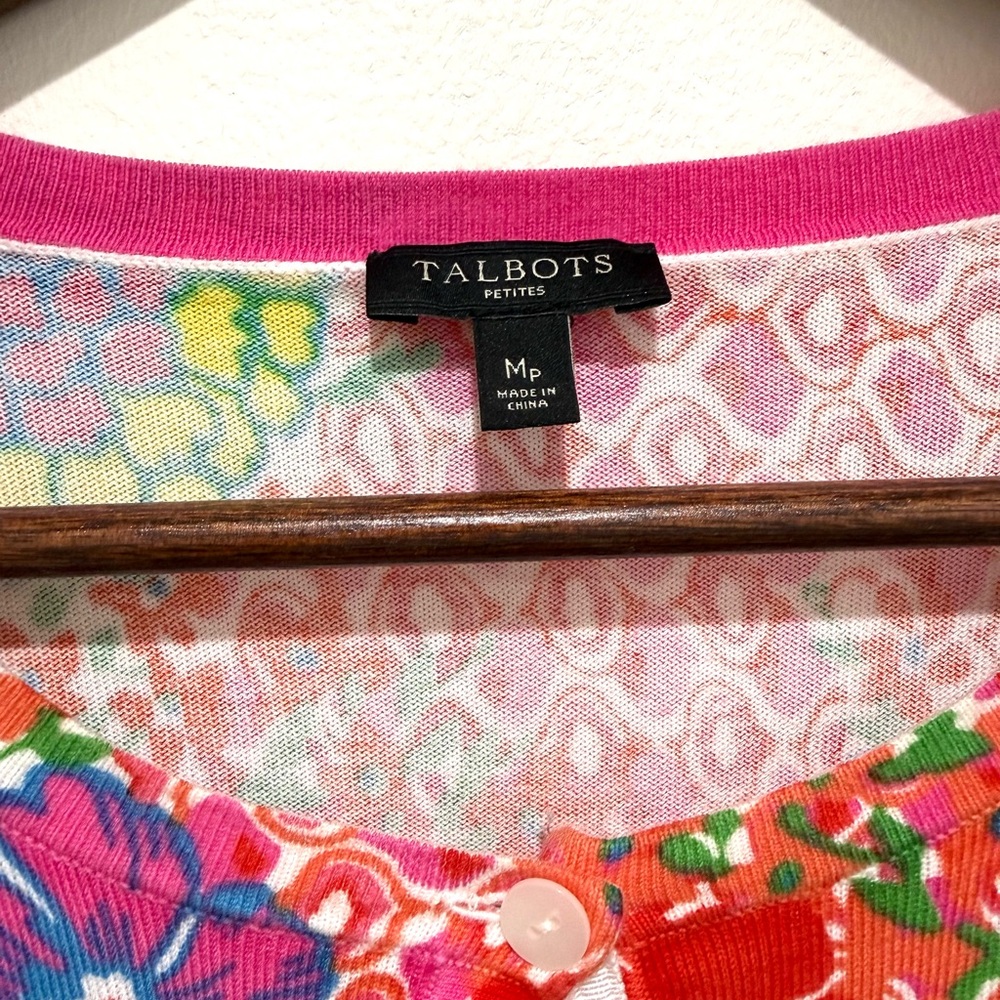 Talbots Multicolor Floral Patterned Button-Up Car… - image 3